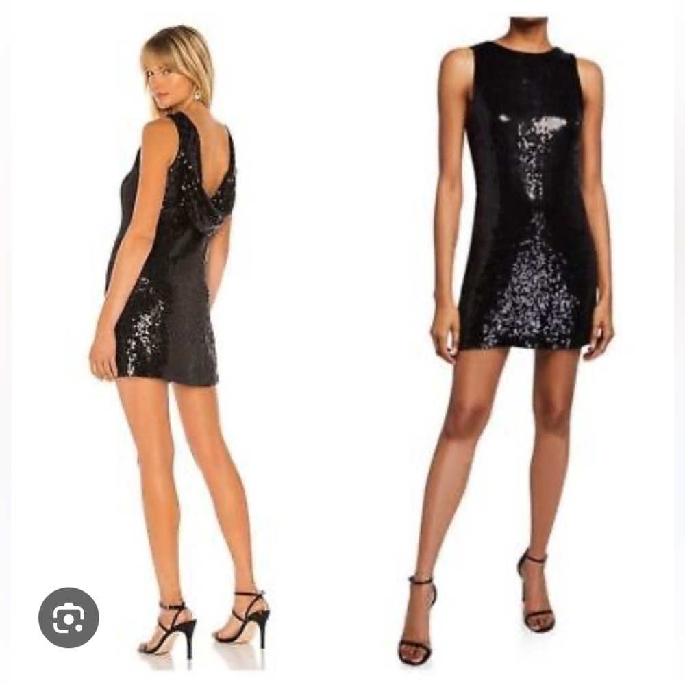 Alice + Olivia Black Sequin Dress